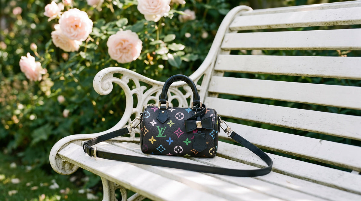 Authenticated pre-owned Louis Vuitton Speedy on a Paris cafe table