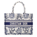Dior Book Tote Canvas White Blue