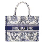 Dior Book Tote Canvas White Blue