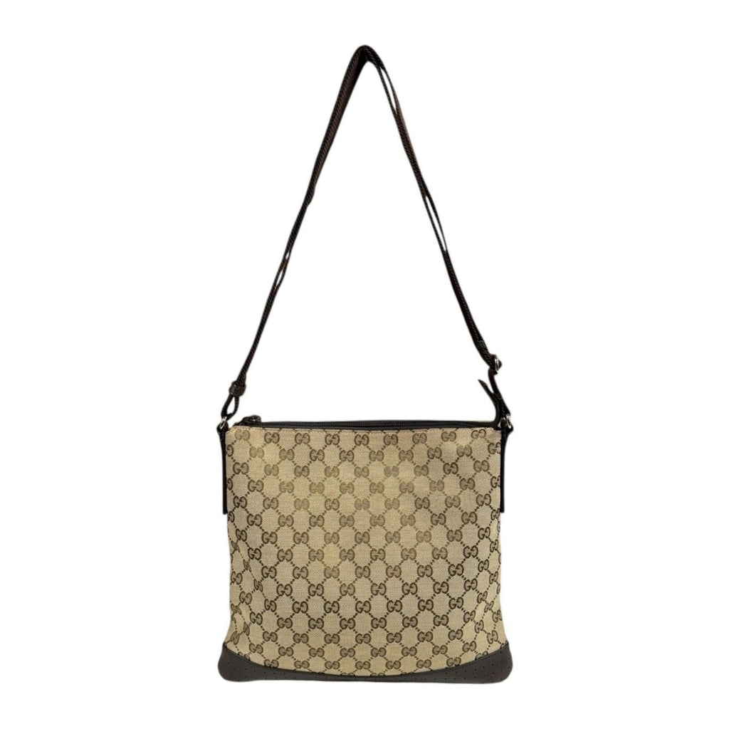 Gucci GG Canvas Shoulder Bag Brown — view 3