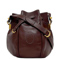Cartier Drawstring Shoulder Bag Gold Must Bordeaux