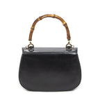 Gucci Small Bamboo Top Handle Flap Black Slim Skirt Fusskin Leather — view 5