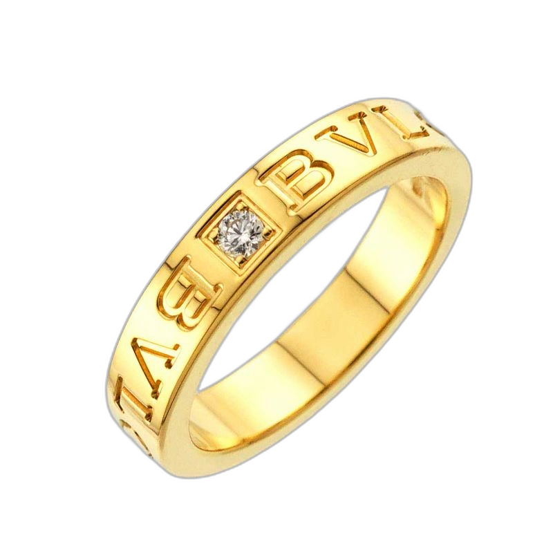Bvlgari Essential Ring Diamond 18K YG Yellow Gold