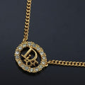 Christian Dior Necklace Zirconia GP D9504