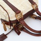 Fendi Zucchino Handbag Brown Canvas Mini — view 9