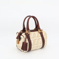 Fendi Zucchino Handbag Brown Canvas Mini