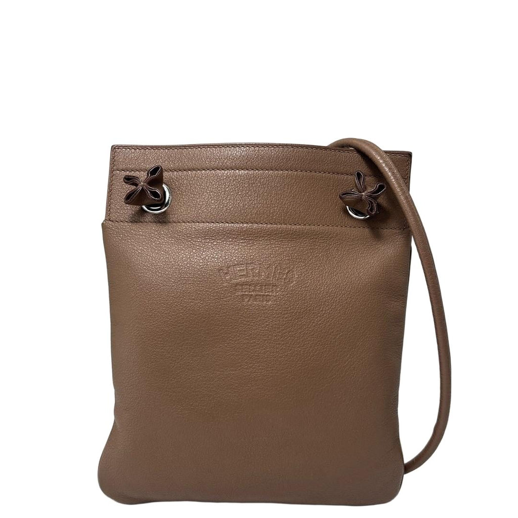 Hermes Super Aline Etoupe Silver Shoulder