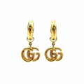 Gucci 18K Yellow Gold Earrings Double Hoop