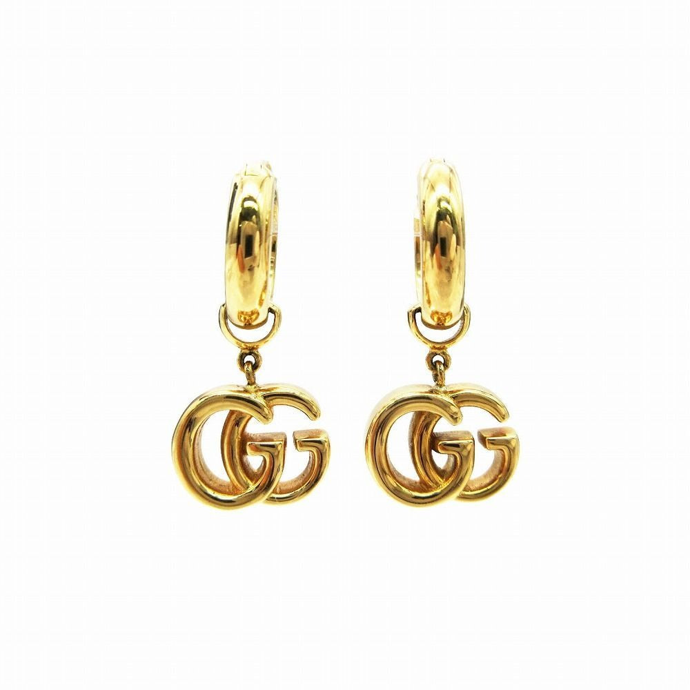 Gucci 18K Yellow Gold Earrings Double Hoop