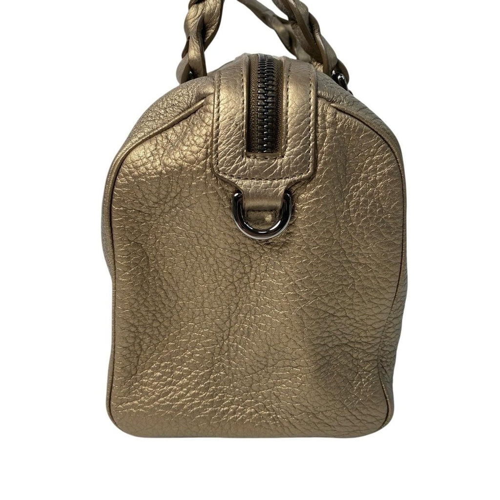 Loewe Justa Boston Bag Anagram Gold — view 4