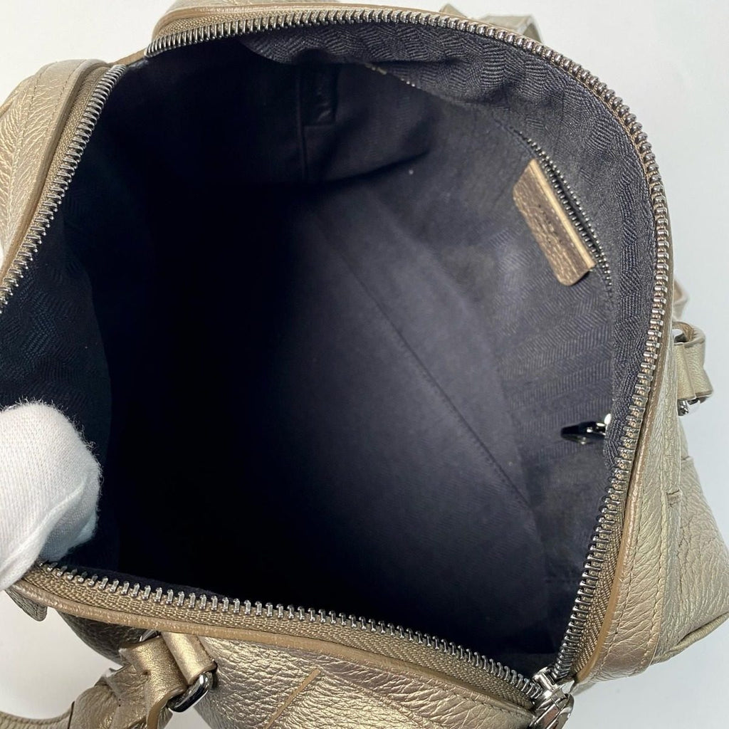 Loewe Justa Boston Bag Anagram Gold — view 7