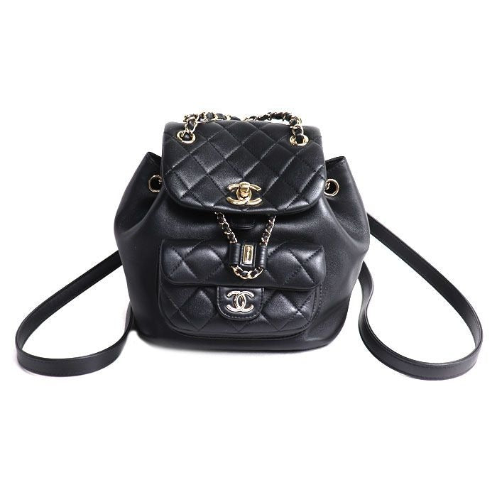 Chanel Quilted Backpack Black