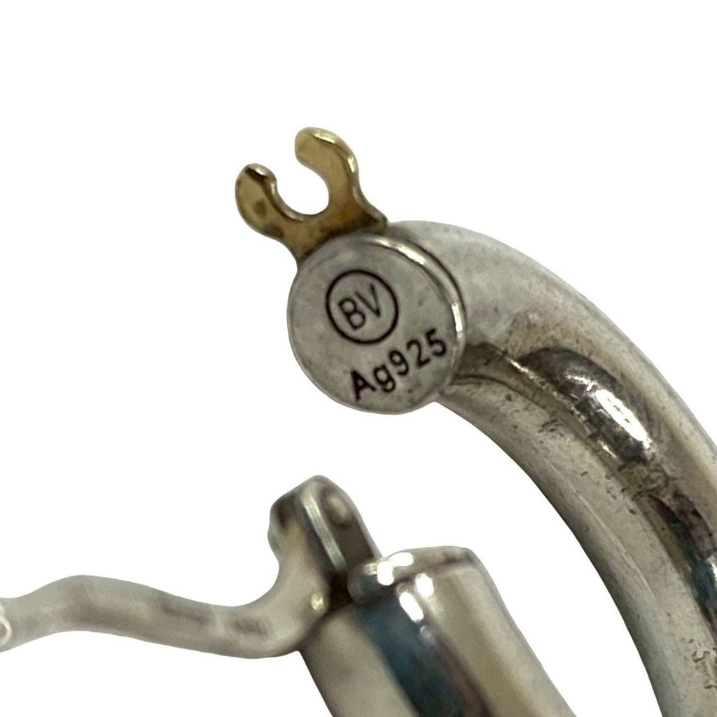 Bottega Veneta Hoop Earrings Silver — view 3