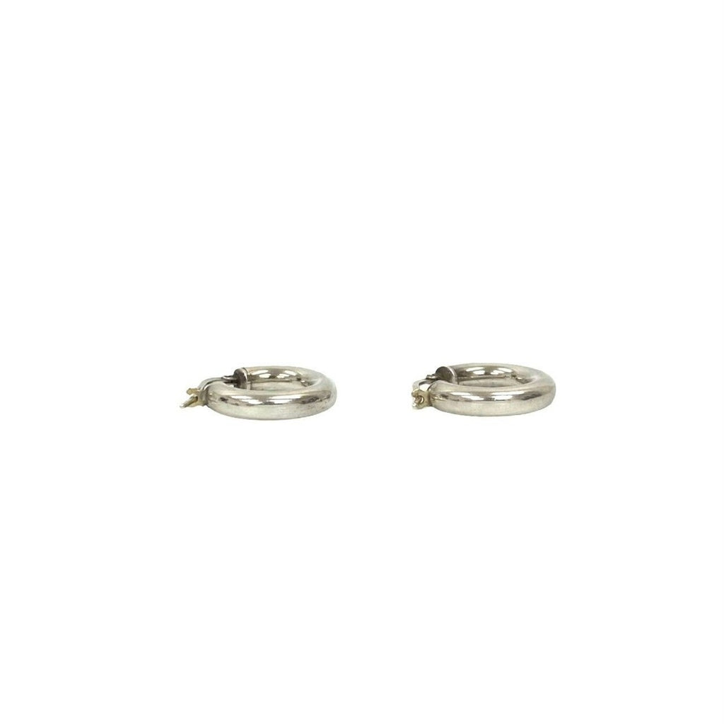 Bottega Veneta Hoop Earrings Silver — view 4
