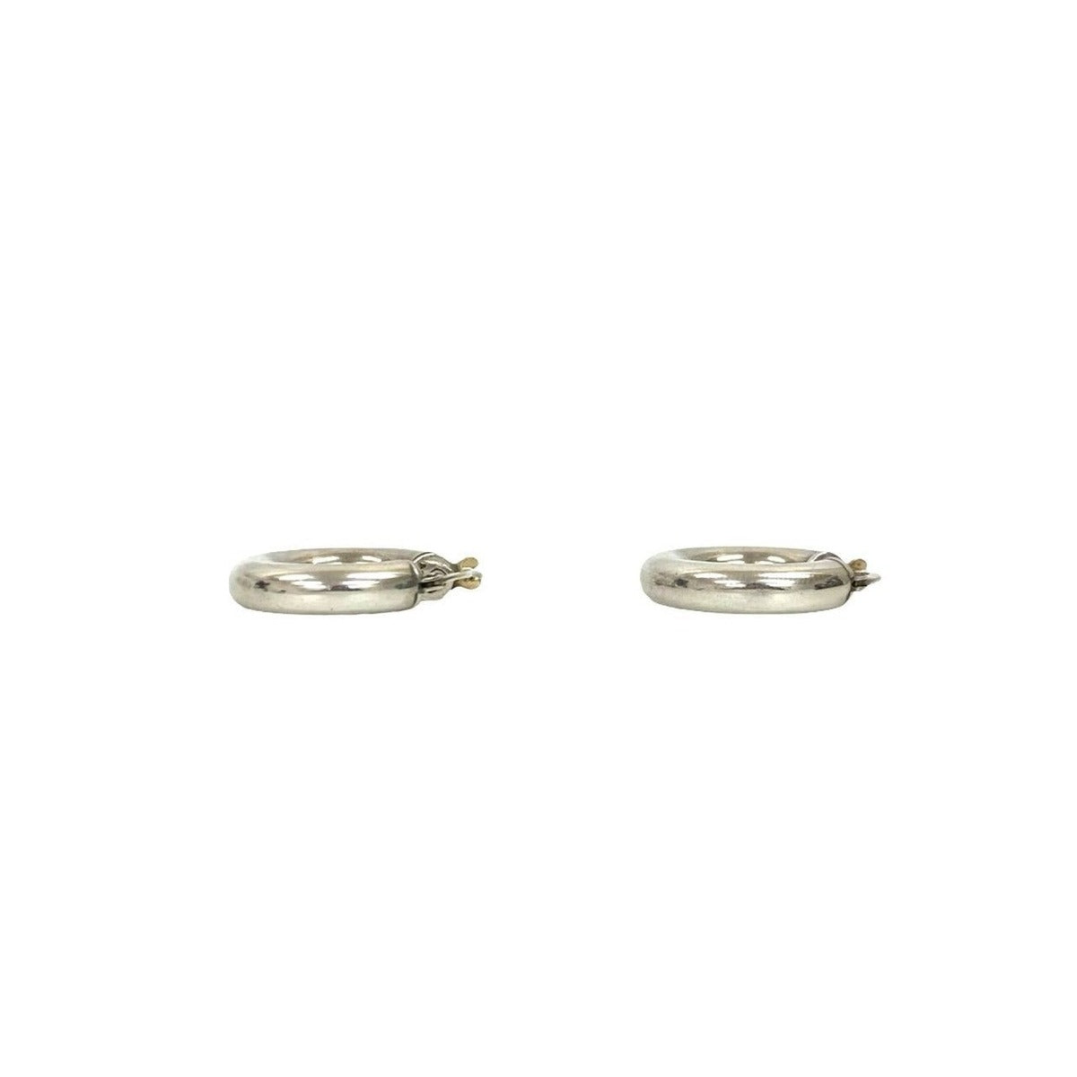 Bottega Veneta Hoop Earrings Silver — view 5