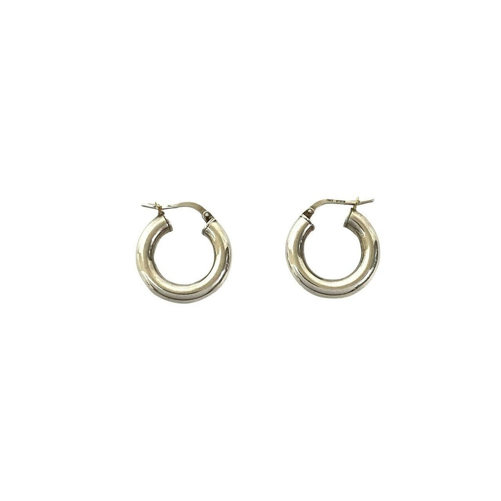 Bottega Veneta Hoop Earrings Silver — view 6