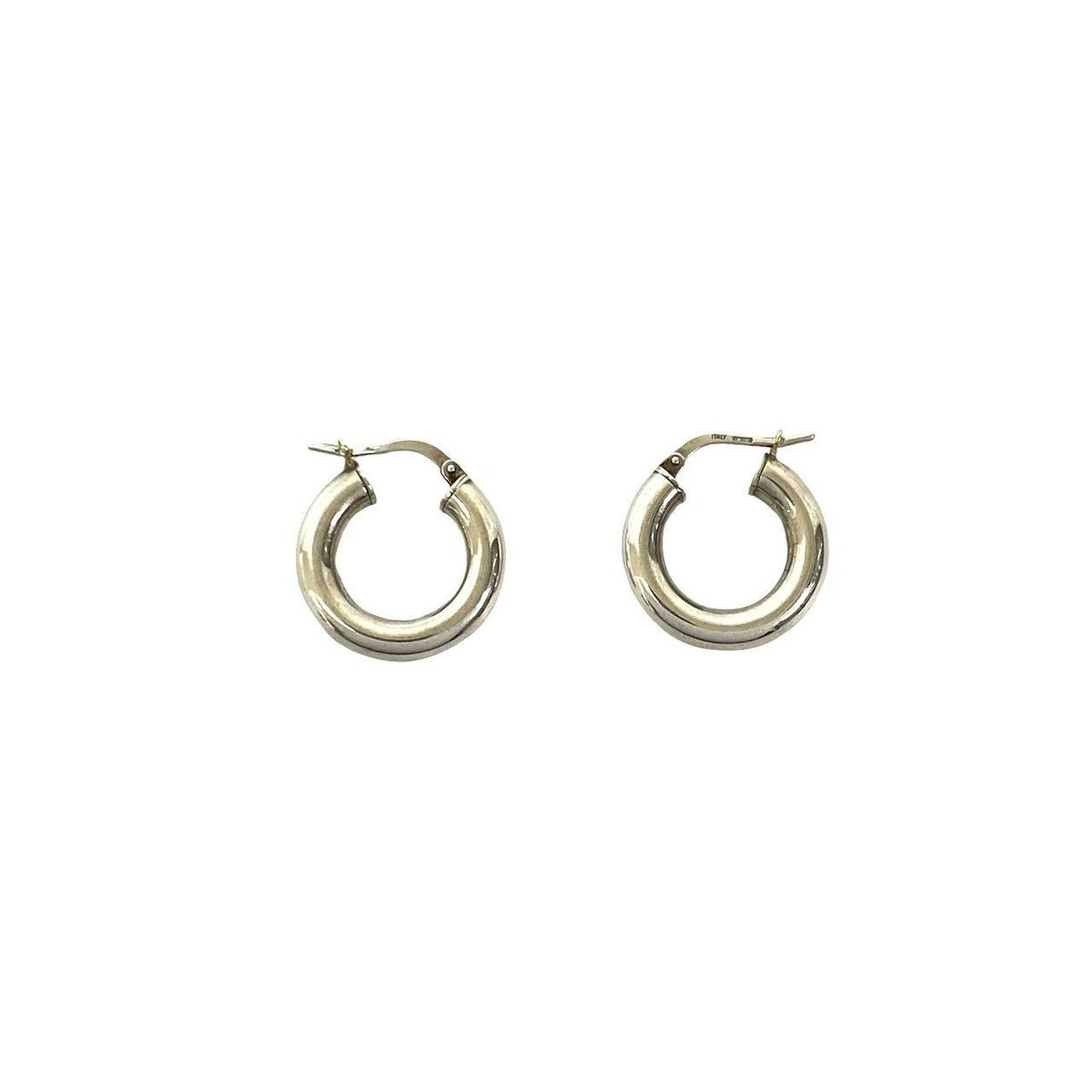 Bottega Veneta Hoop Earrings Silver — view 6