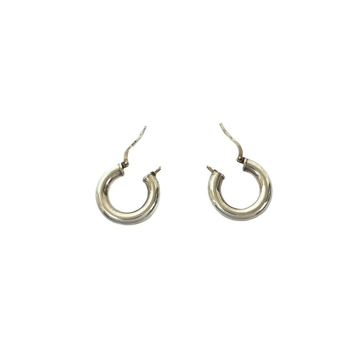 Bottega Veneta Hoop Earrings Silver — view 7