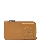 Loewe Anagram Coin Case Card Camel Beige Leather