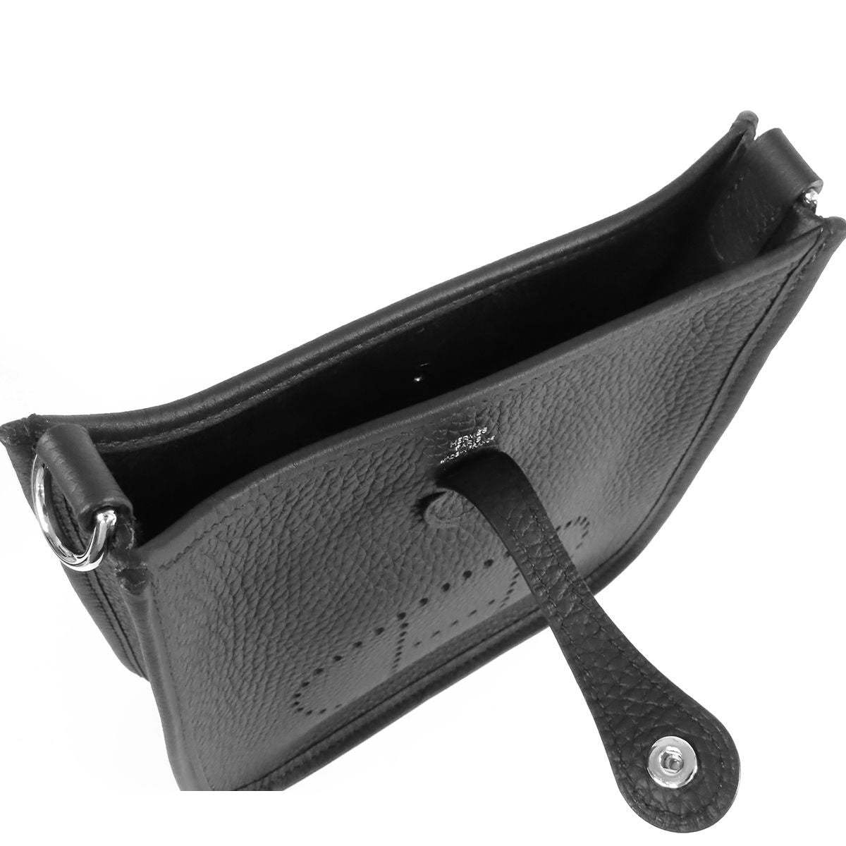 Hermes Evelyne TPM Amazon Black Silver Taurillon Long Shoulder Bag — view 4