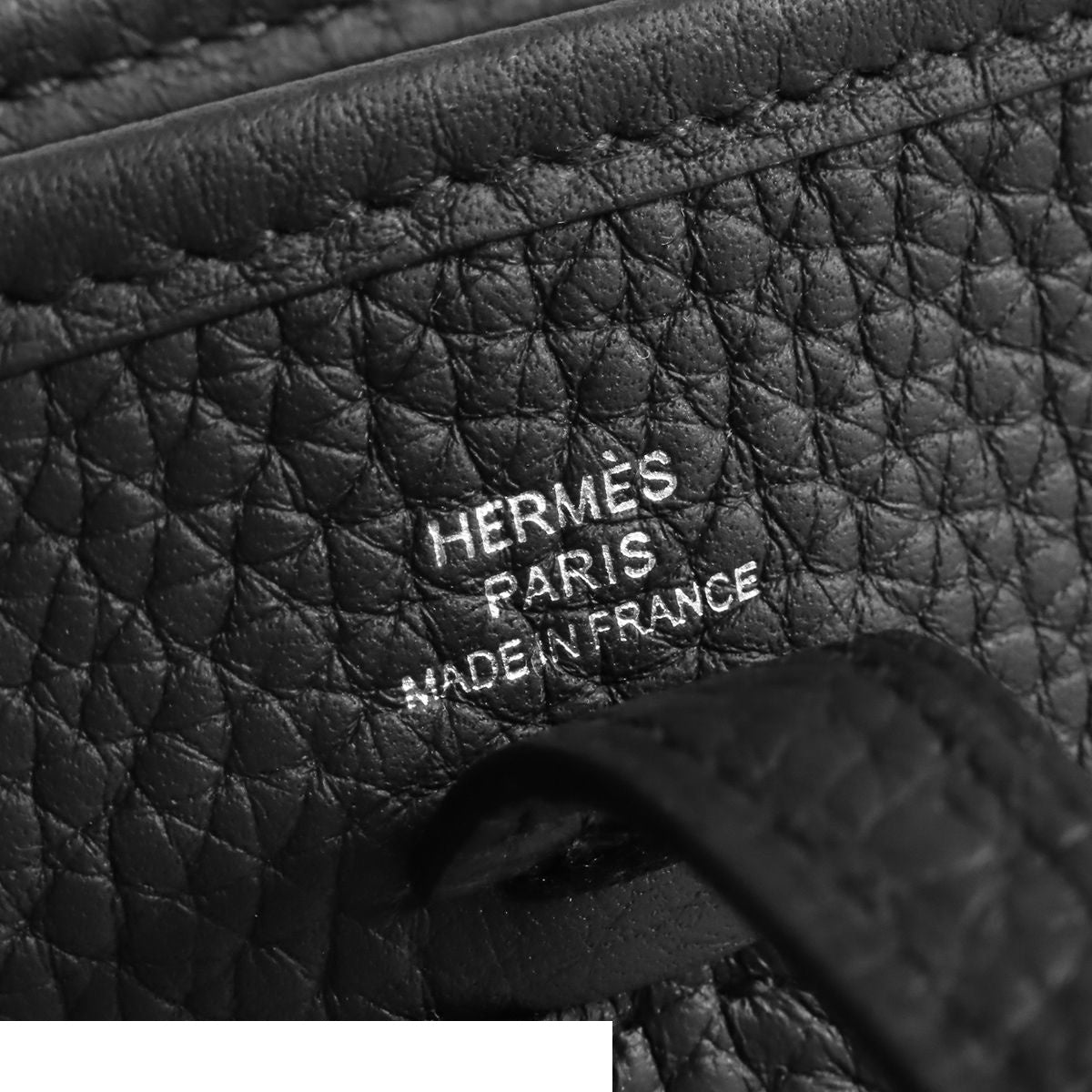 Hermes Evelyne TPM Amazon Black Silver Taurillon Long Shoulder Bag — view 5