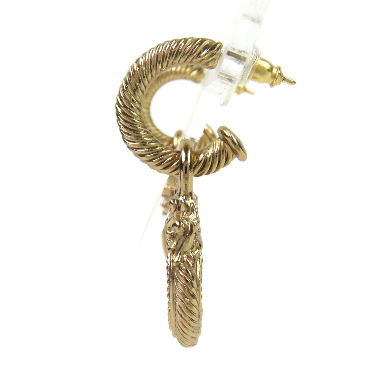 Chanel Vintage CC Logo Rope Twist Swing Earrings — view 3