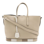Fendi Selleria Handbag 2-Way Shoulder Bag One Crossbody Leather Sand — view 2