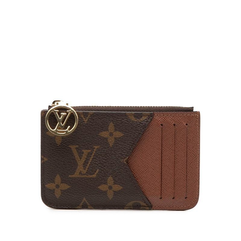 Louis Vuitton Card Case Holder Romy Coin Fragment Brown