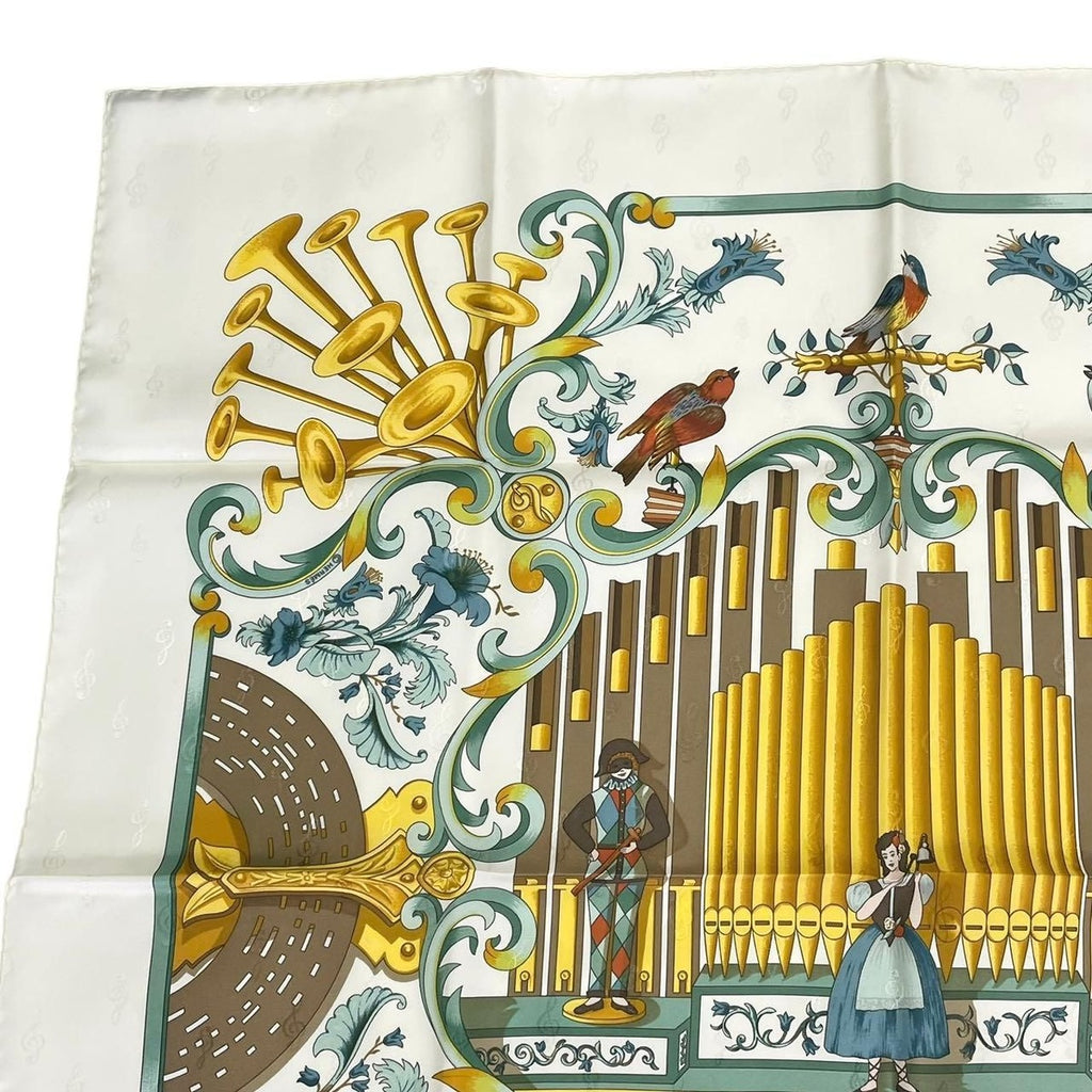 Hermes Scarf Silk Carre 90 Orgauphone ET Autres Mecaniques Pipe Organ — view 3