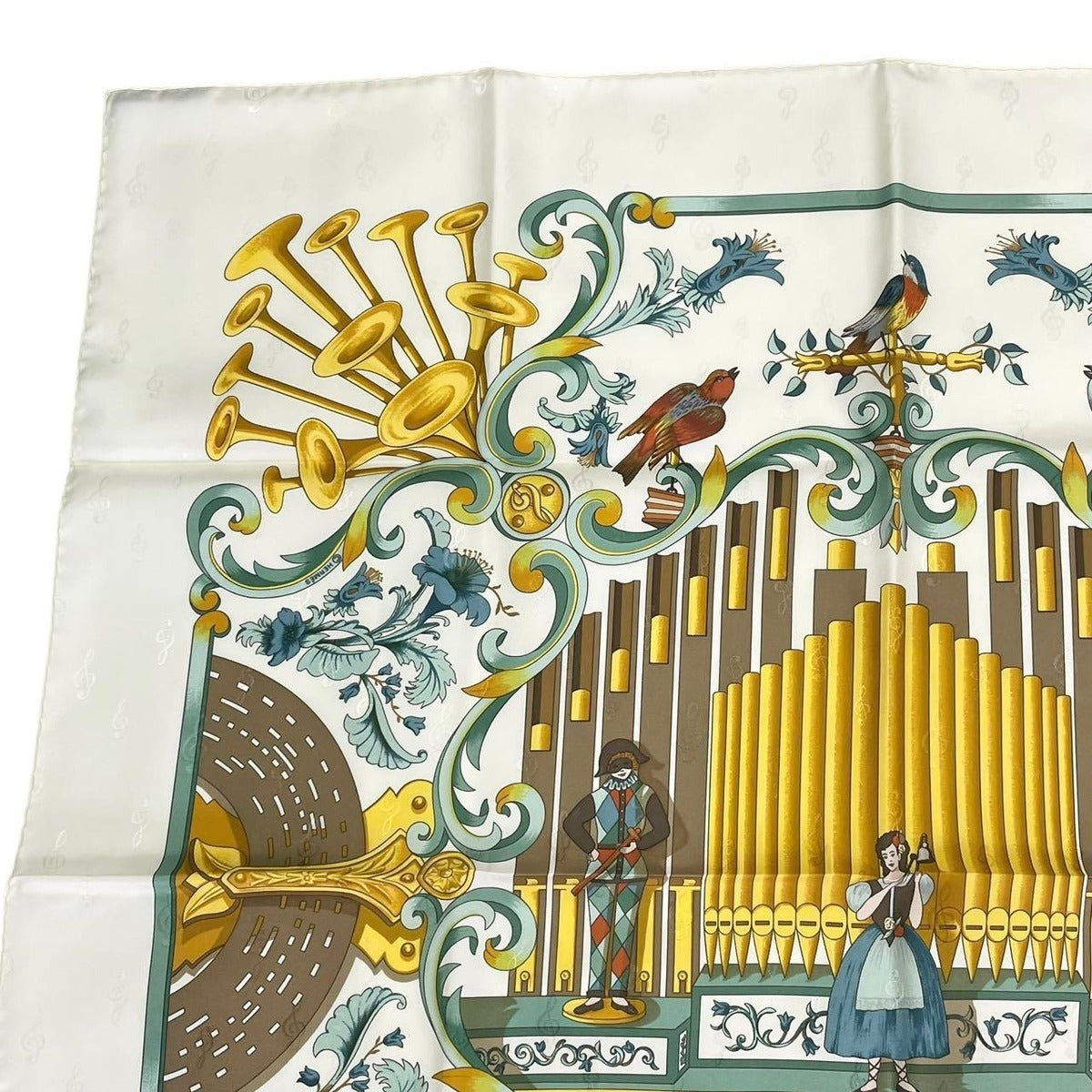 Hermes Scarf Silk Carre 90 Orgauphone ET Autres Mecaniques Pipe Organ — view 3