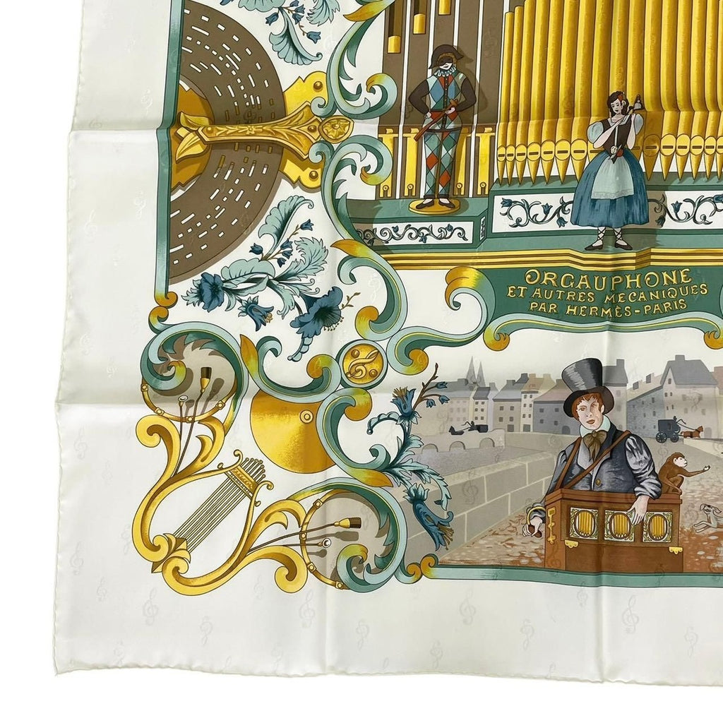 Hermes Scarf Silk Carre 90 Orgauphone ET Autres Mecaniques Pipe Organ — view 5