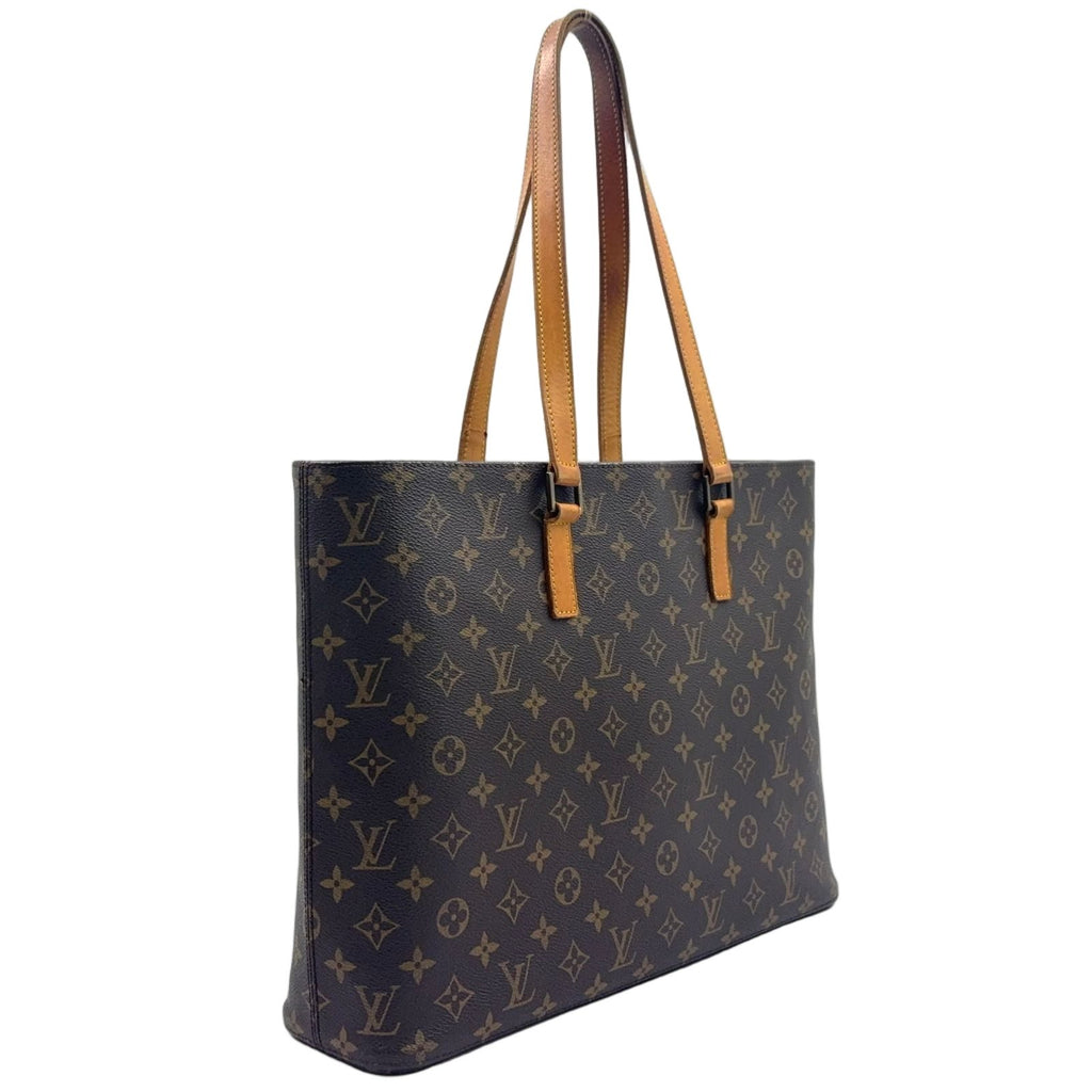 Louis Vuitton Monogram Leather Brown Tote Gold — view 2