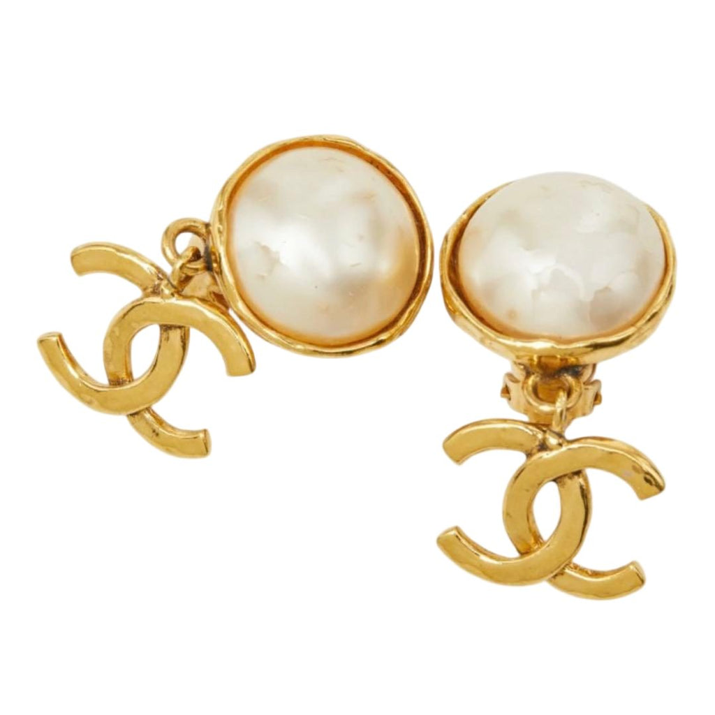 Chanel CC Logo Vintage Swing Earrings