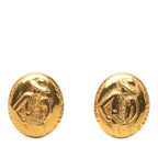 Chanel Vintage Mademoiselle Gold Plated Earrings