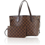 Louis Vuitton Damier Neverfull PM Tote Ebene Gold Brown