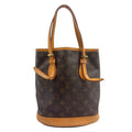 Louis Vuitton Bucket PM Monogram Leather Brown Shoulder Bag Gold