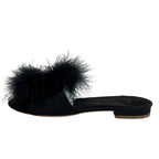 Louis Vuitton Logo Fa-vijou Marilyn Satin Sandals Black