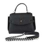Louis Vuitton Lock Me Ever Mini Handbag Grain Calfleather Black Silverhar