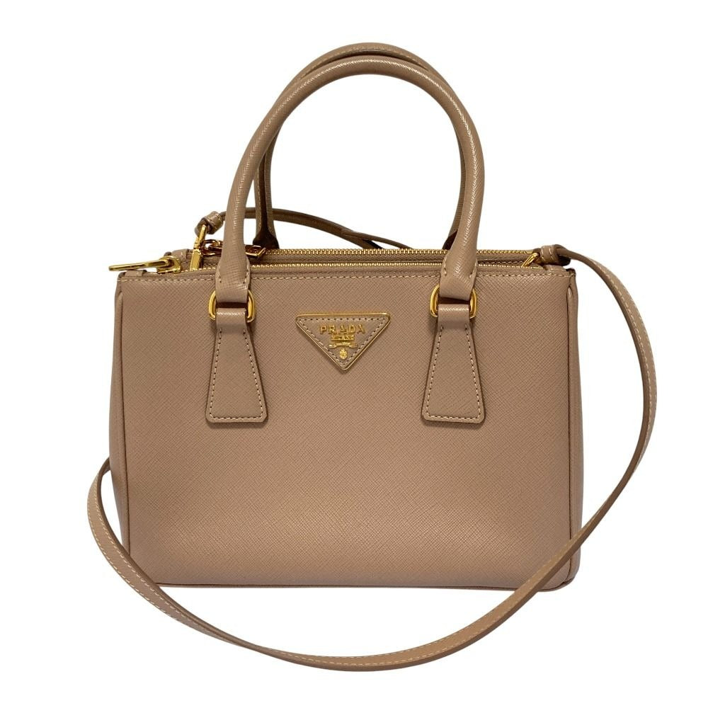Prada Galleria Sapphia Leather Small 2-Way Shoulder Bag Light