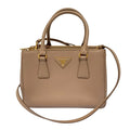 Prada Galleria Sapphia Leather Small 2-Way Shoulder Bag Light