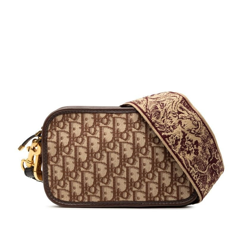 Dior Oblique Quake Brown Beige Canvas Leather