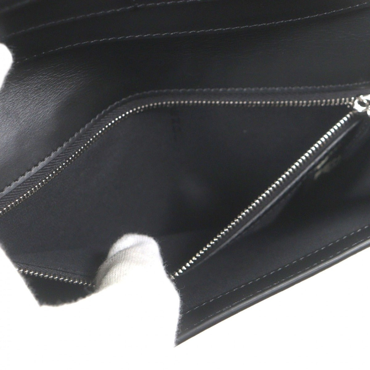 Fendi Leather Micro Zucca Wallet Bifold Black — view 7