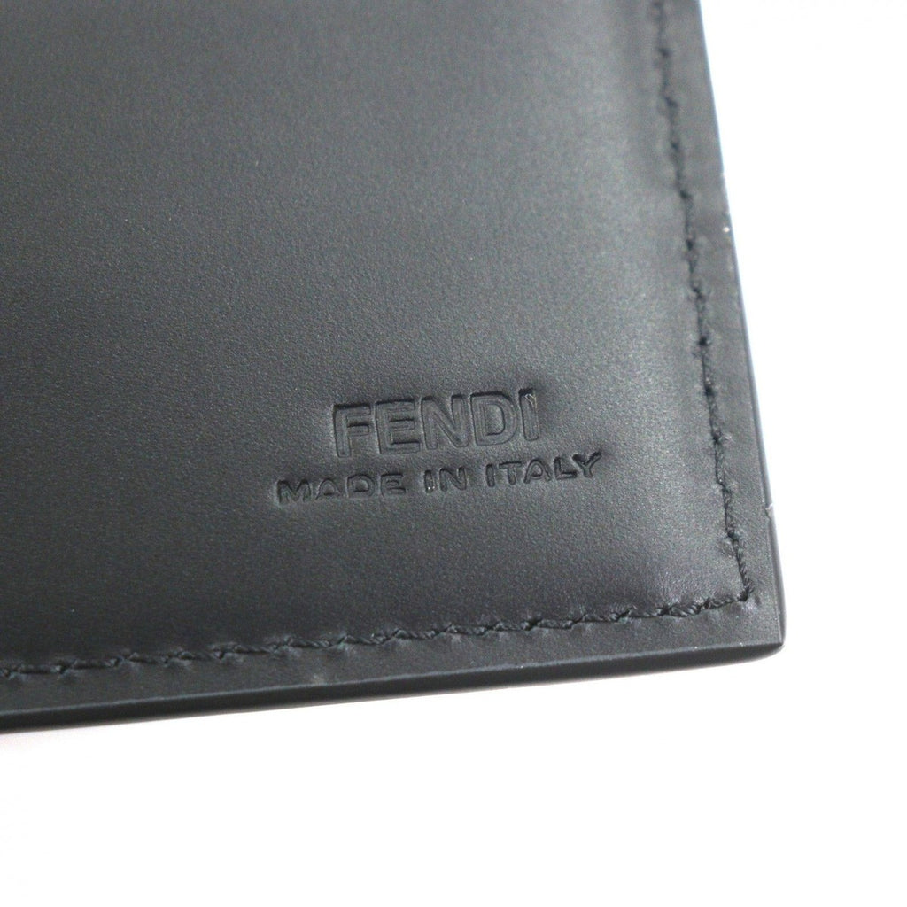 Fendi Leather Micro Zucca Wallet Bifold Black — view 9