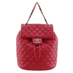 Chanel Quilted Lambskin Red Backpack