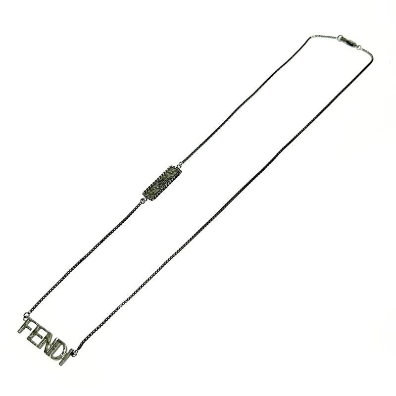 Fendi Metal Logo Necklace Black — view 2