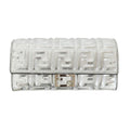 Fendi Wallet Silver Fflogo Leather