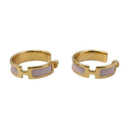 Hermes Earrings Olympe Cc09 Vaux Epson Mauve Pearl Pink — view 2