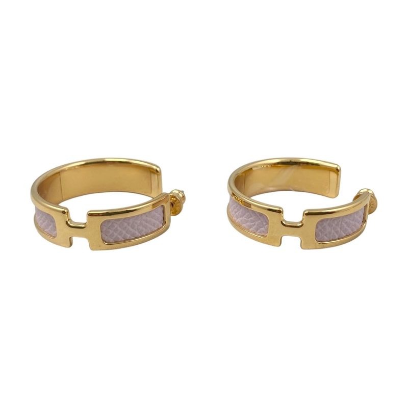 Hermes Earrings Olympe Cc09 Vaux Epson Mauve Pearl Pink