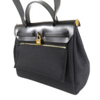 Hermes Herbag Zip 31 PM Black Gold Vache Hunter Toile Officier Retourne 2-Way — view 2