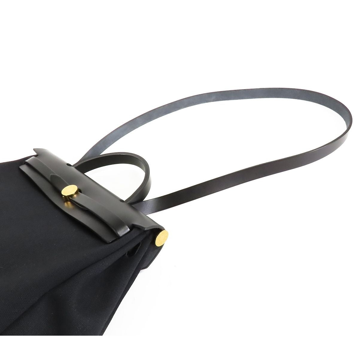 Hermes Herbag Zip 31 PM Black Gold Vache Hunter Toile Officier Retourne 2-Way — view 4